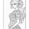 Immerse in Creativity with Girl Mandala Coloring Pages, Vol - 2