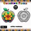 Indulge in Creativity with Apple Mandala Coloring Pages Vol - 1