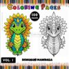 Unleash Creativity with Dinosaur Mandala Coloring Pages Vol 1