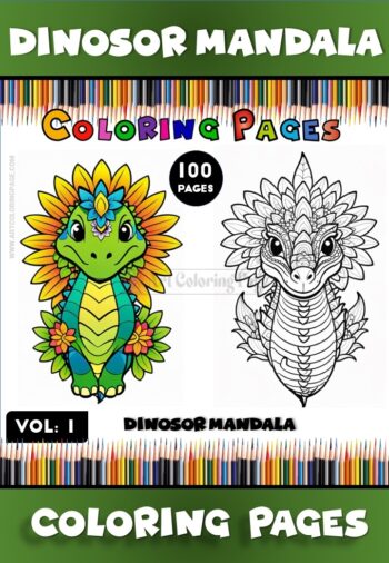 Unleash Creativity with Dinosaur Mandala Coloring Pages Vol 1