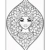 Unleash Creativity with Girl Mandala Coloring, Vol - 1