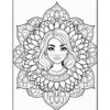 Unleash Creativity with Girl Mandala Coloring, Vol - 1