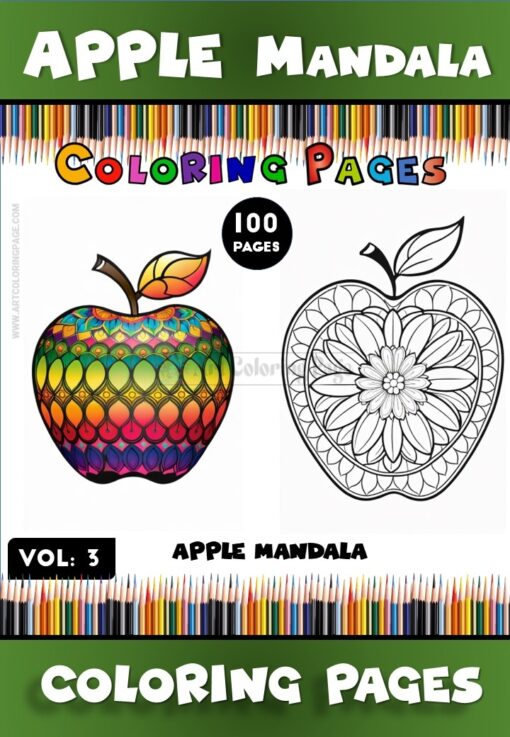 Unleash Your Creativity with Apple Mandala Printable Vol - 3