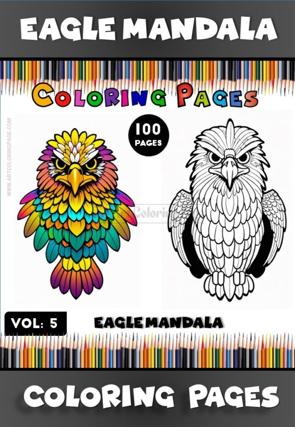 Unleash Your Creativity with Eagle Coloring Mandala Vol - 5!