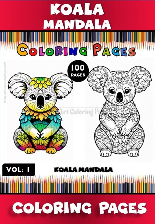 Unleash Your Creativity with Koala Mandala Coloring Vol - 1