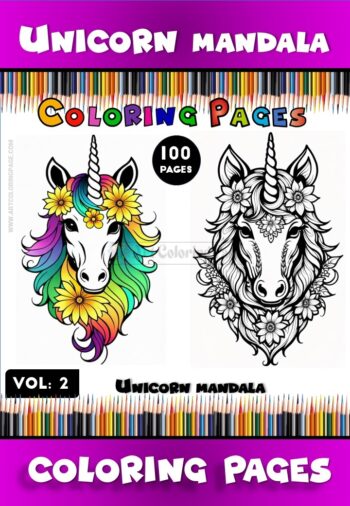 Unleash Your Creativity with Unicorn Mandala Coloring Vol - 2