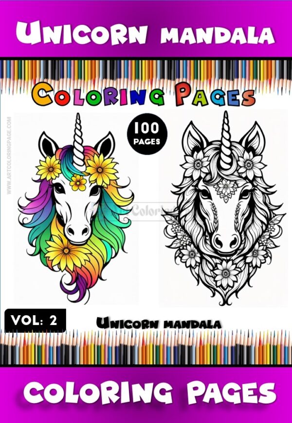 Unleash Your Creativity with Unicorn Mandala Coloring Vol - 2