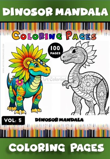 Unleash Your Inner Artist with Dinosaur Coloring Mandala Vol - 5!