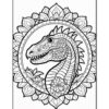 Unleash Your Inner Artist with Dinosaur Coloring Mandala Vol - 5!