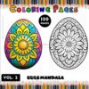 Unwind and Create with Eggs Coloring Page Mandala Vol - 2!