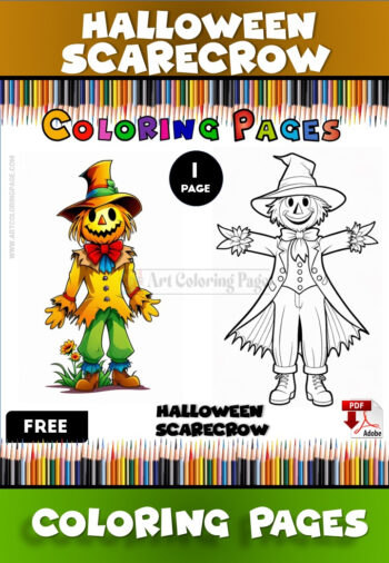 2Explore Creativity with a Free Scarecrow Coloring Page Diapositive1