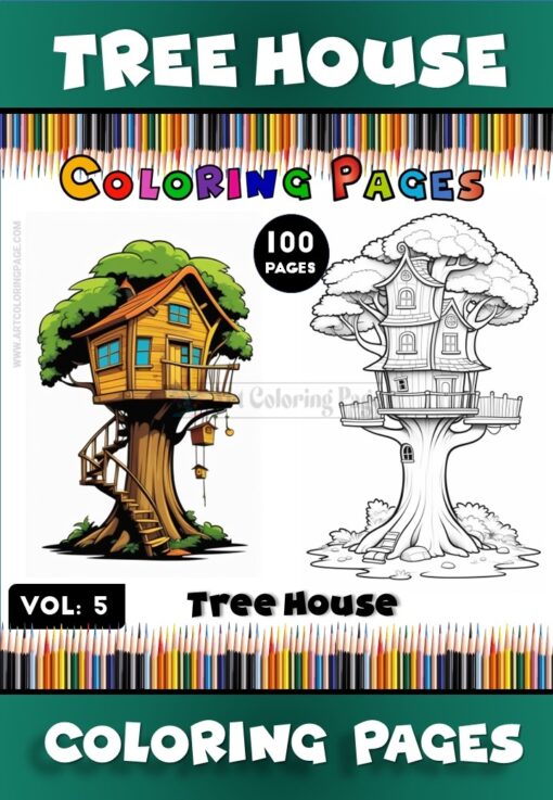 Bring Your Imagination to Life with Tree House in Color Vol. 5 – 100 Pages