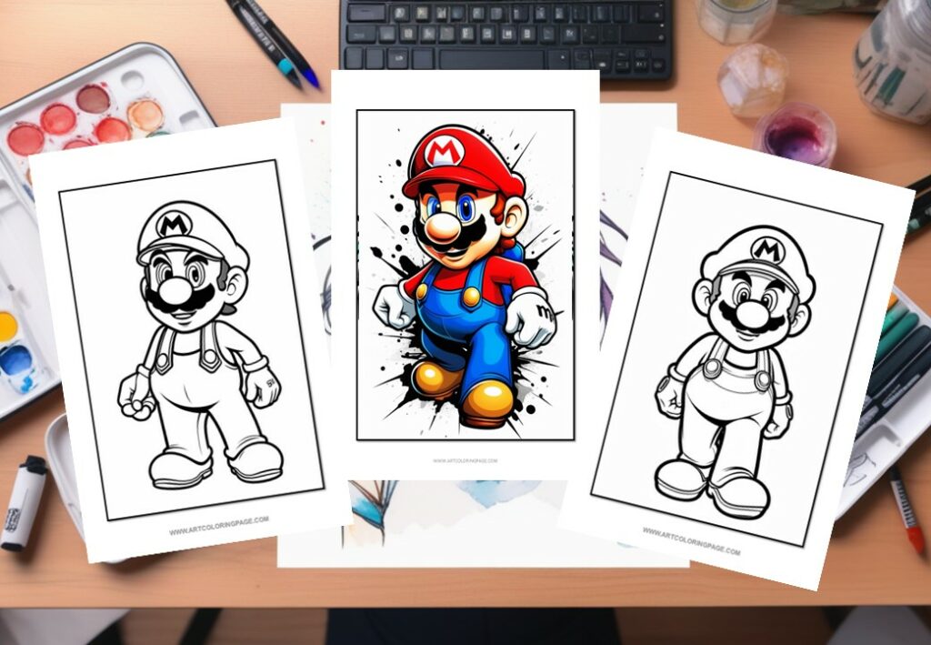 10 Super Mario Coloring Book Ideas for Adults and Kids: A Mushroom Kingdom of Creativity IMAG 1