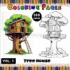 Discover New Heights of Creativity with Coloring Pages Tree House Vol. 3 – 100 Pages