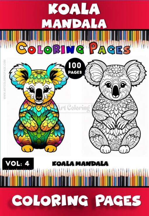 Discover Serenity with Koala Mandala Printable Vol 4