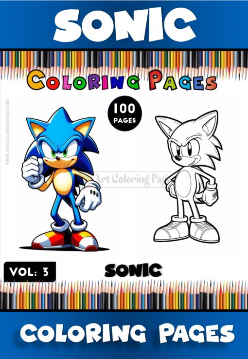 Dive Into the Exciting World of Sonic the Hedgehog with Coloring Pages Vol3