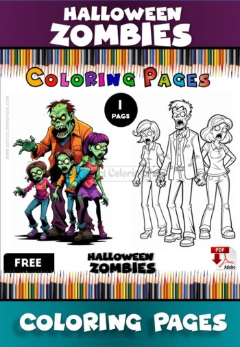 Dive into Creativity with a Free Zombie Coloring Page