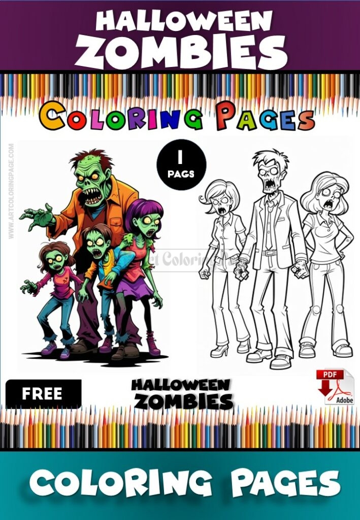 Dive into Creativity with a Free Zombie Coloring Page