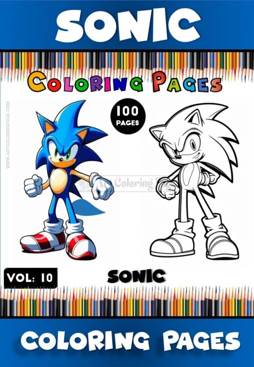 Dive into Endless Fun with Sonic Coloring Pages Printable Vol 10 