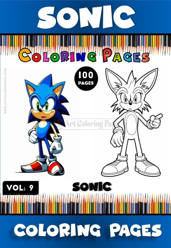 Sonic the Hedgehog Coloring Page Vol 9 – Boost Creativity with Speed!