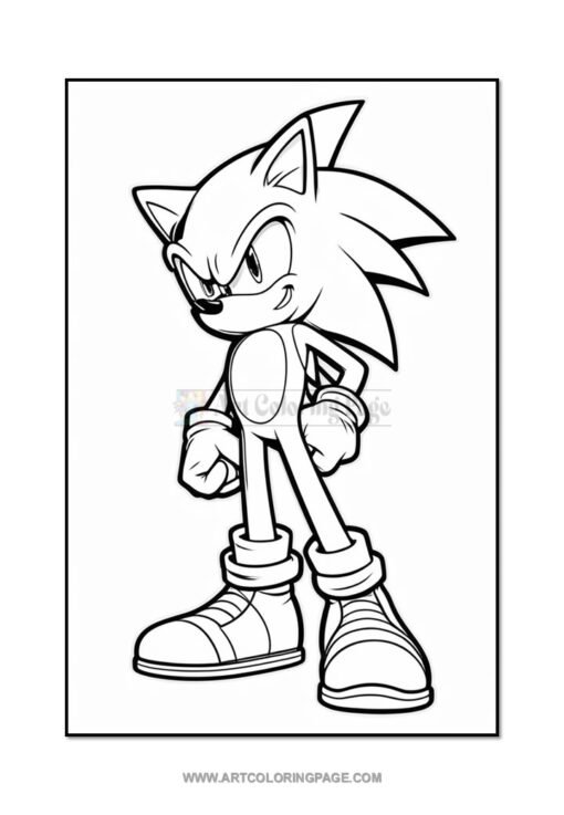 Embark on a Creative Adventure with Sonic the Hedgehog Coloring Page Vol 9