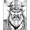 Embark on a Creative Adventure with Viking Coloring Page Vol 5