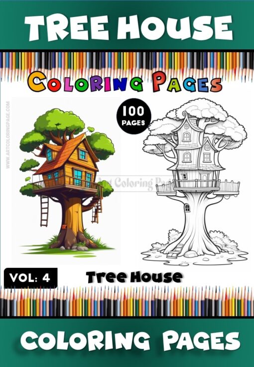 Embark on a New Adventure with Coloring Tree House Vol. 4 – 100 Pages