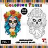 Unleash Your Imagination with Skull Girl Drawing Coloring Pages Vol 1