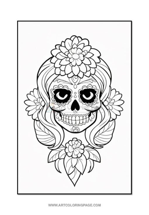 Dive into Creativity with Skull Color Page Coloring Pages Vol 2