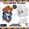Ignite Creativity with Skull Coloring for Girl Pages Vol 3