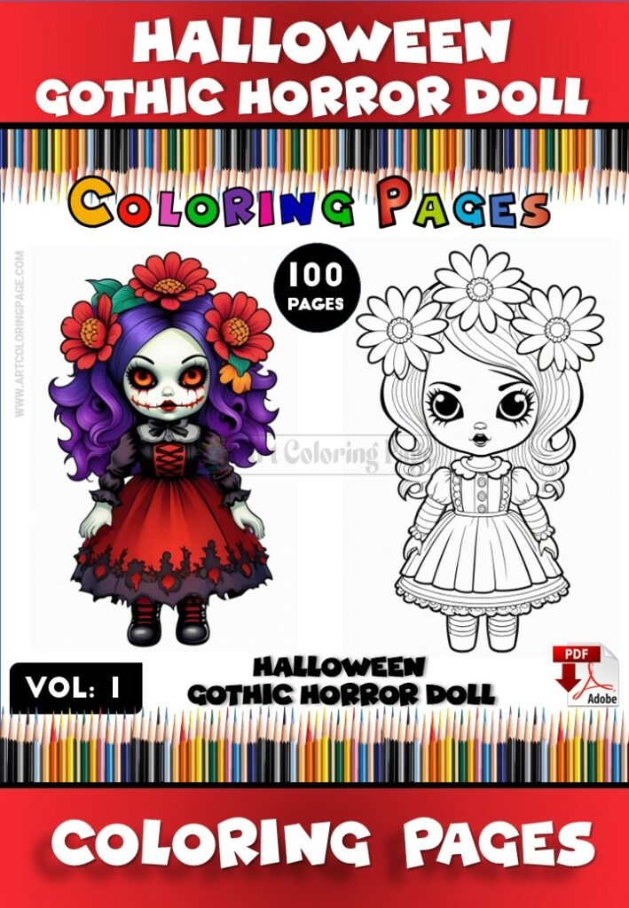 Enter a World of Mystery with Haunted Doll Coloring Vol 1