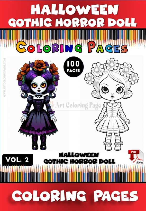 Explore Imagination with Doll Coloring Pages Vol 2