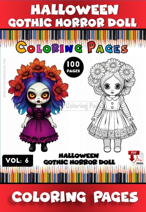 Discover Dark Beauty with Gothic Dolls Coloring Vol 6