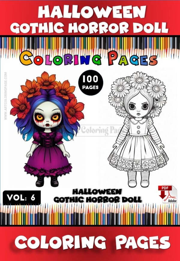Discover Dark Beauty with Gothic Dolls Coloring Vol 6
