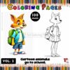 Ignite Creativity with Back-to-School Colouring Pages Vol. 2 – 100 PagesDiapositive1