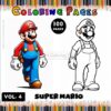 Immerse Yourself in Creativity with Super Mario Coloring Pages Vol 4!