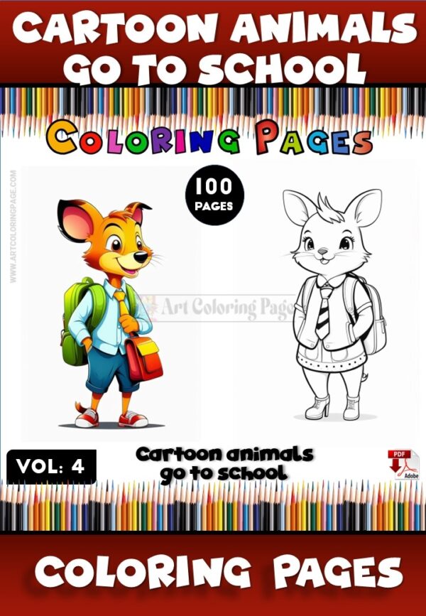 Jumpstart Creativity with Back-to-School Coloring Pages Vol. 4 – 100 Pages