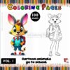 Kickstart Creativity with Color Pages for Back-to-School Vol. 1 – 100 Pages