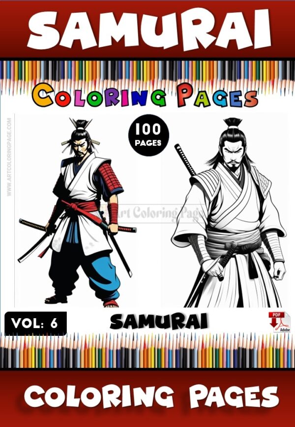 Samurai Coloring Vol. 6 – 100 Pages of Epic Designs for All Ages