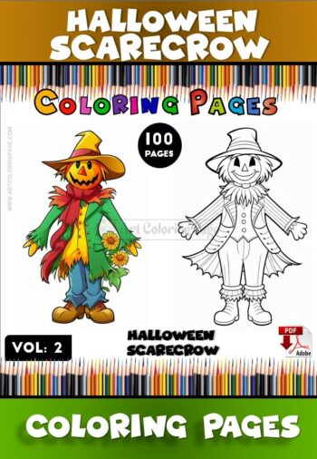 Embrace Autumn Magic with Scarecrow Coloring Pages Vol 2