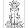 Embrace Autumn Magic with Scarecrow Coloring Pages Vol 2
