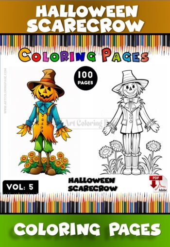 Unleash Your Imagination with Coloring Sheets of Scarecrows Vol 5