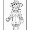 Bring Autumn to Life with Scarecrow Coloring Sheet Vol 6