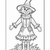 Bring Autumn to Life with Scarecrow Coloring Sheet Vol 6