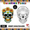 Unleash Your Creativity with Free Skull Coloring Pages Instant Download!Diapositive1