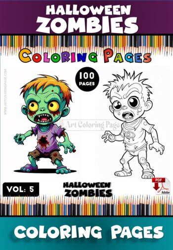 Unleash Your Creativity with Zombie Coloring Pages Vol 5