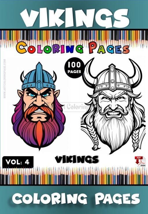 Unleash Your Imagination with Vikings Coloring Page Vol 4