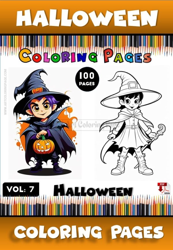 Unleash the Halloween Magic Cute Halloween Coloring Pages Vol. 7