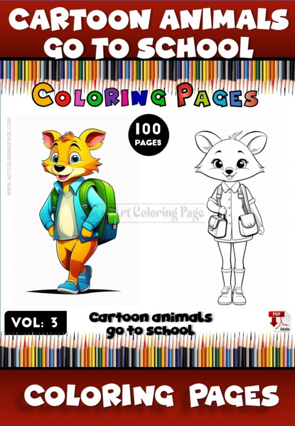 Unlock Creativity with Back to School Coloring Pages Vol. 3 – 100 Pages