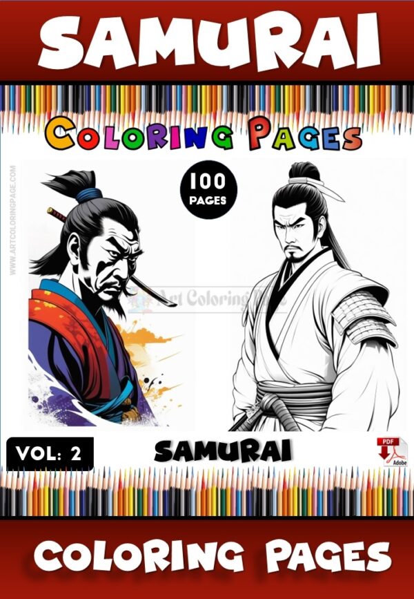 Unlock Your Inner Warrior with Samurai Coloring Page Vol 2